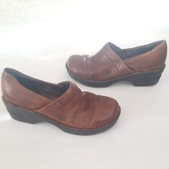 born leather clogs